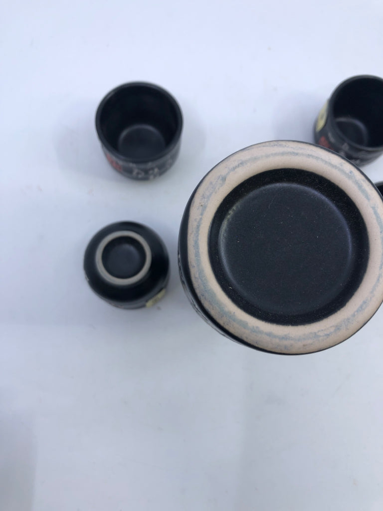 5pc ASIAN SAKE SET- PITCHER + 4 CUPS