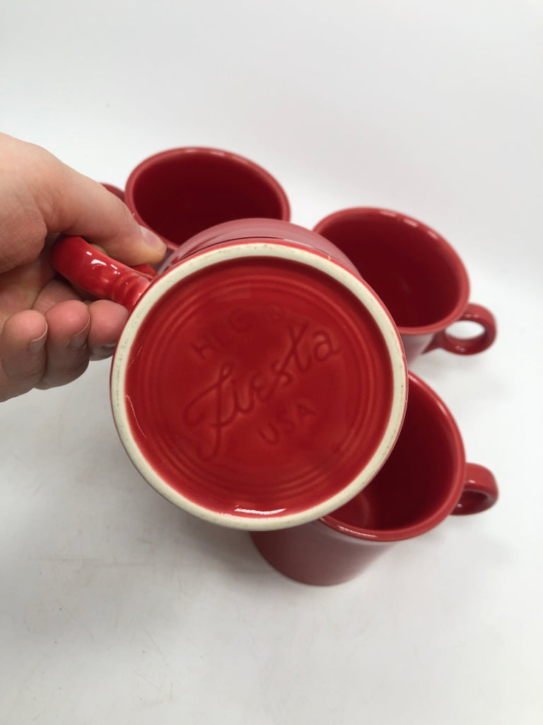 4 SMALL HANDLED MUGS.