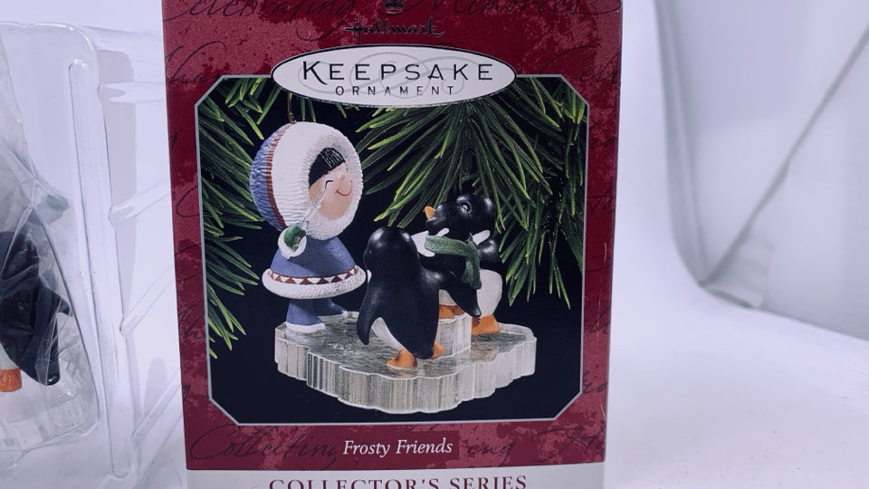 NIP PENGUIN W/CONDUCTOR ORNAMENT "FROSTY FRIENDS".