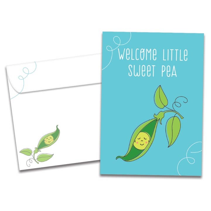 Welcome Sweet Pea, New Baby Card