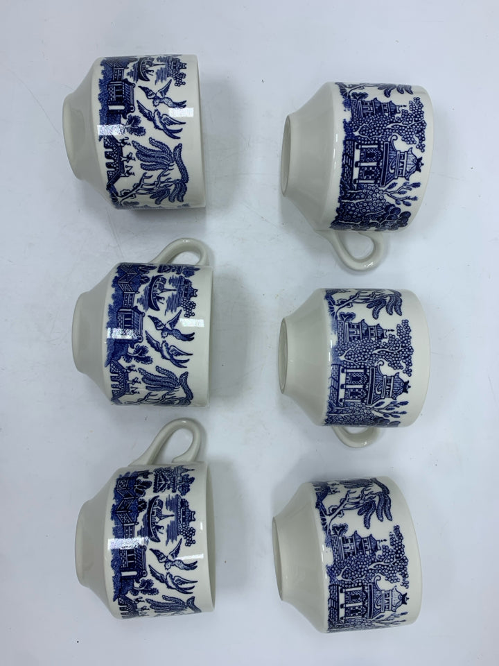 18PC CHURCHILL BLUE WILLOW SET SRVC FOR 6.