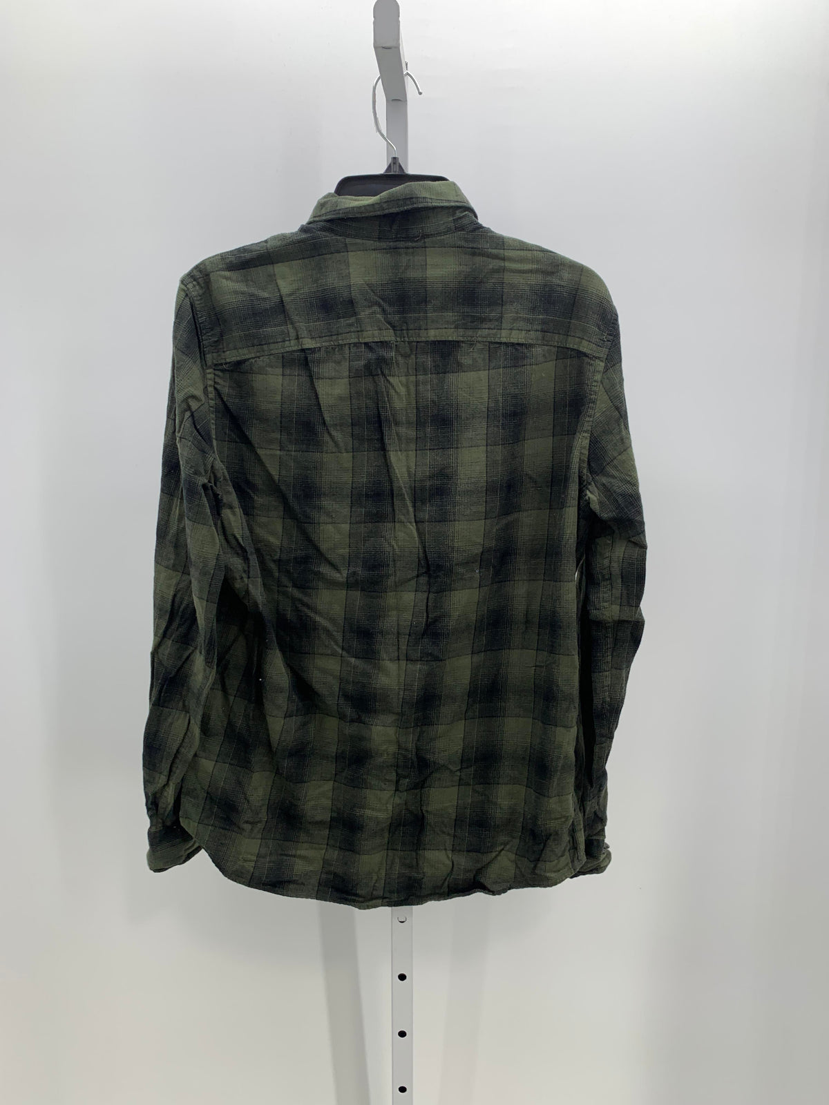 GREEN/ BLACK PLAID BUTTON DOWN