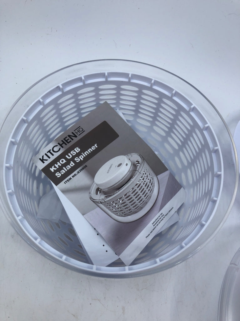 NEW OUT OF BOX ELECTRIC SALAD SPINNER.
