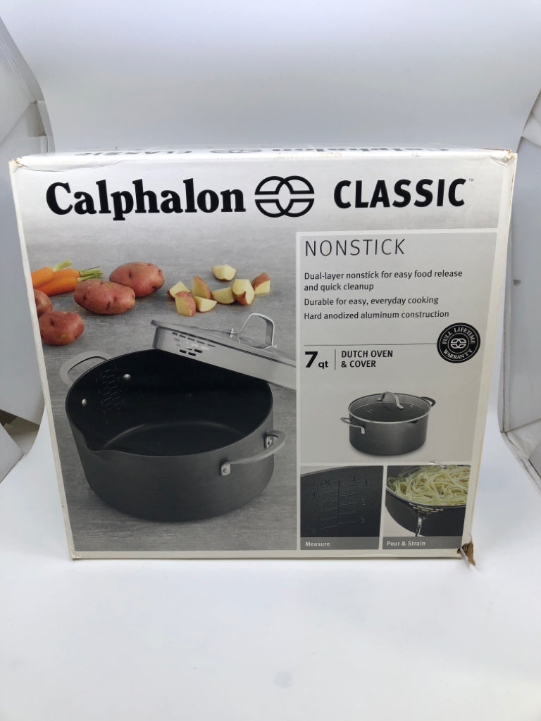 NIB 7QT DUTCH OVEN & COVER-CALPHALON CLASSIC