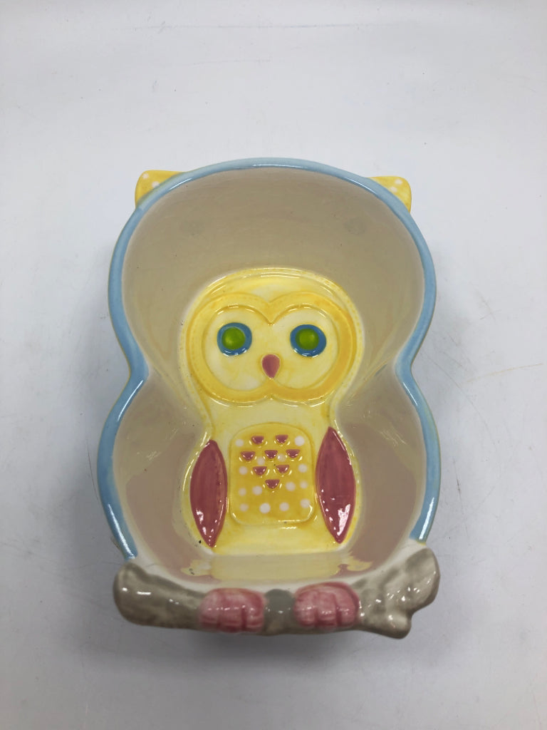 CERAMIC OWL DISH.