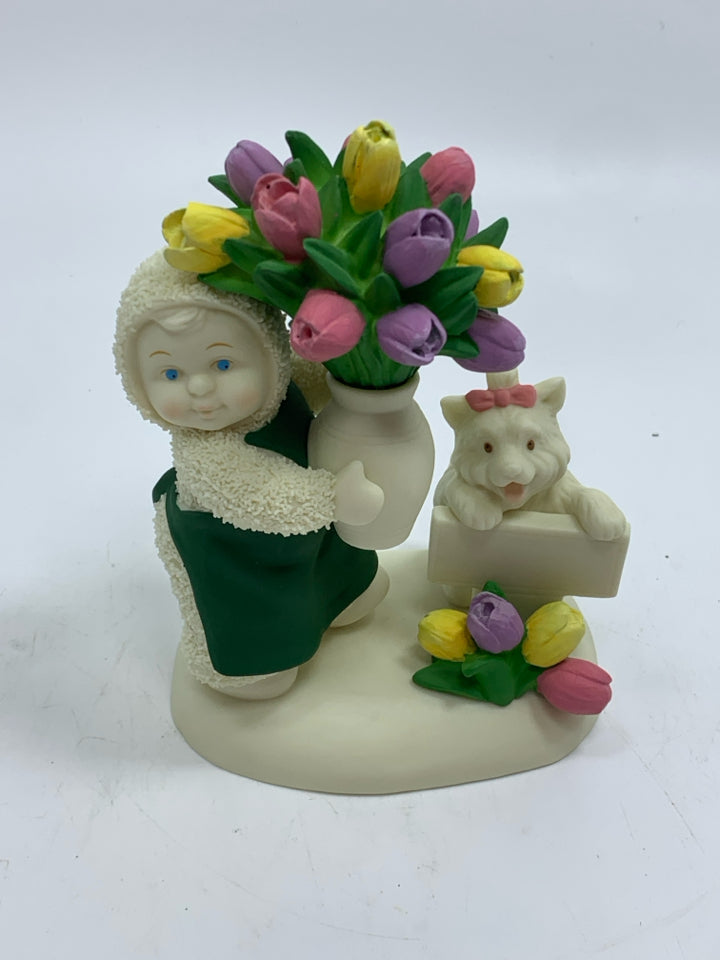 FLOWERS FOR YOU SNOW BABIES FIGURINE.