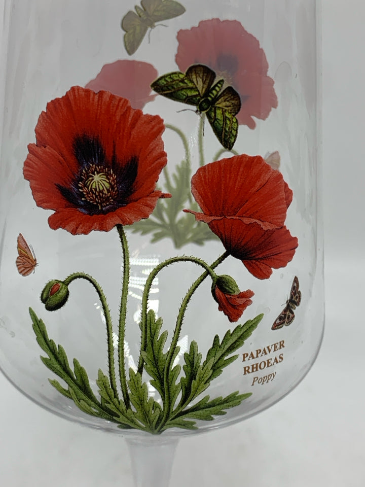4 PORTMEIRION WINE GLASSES.