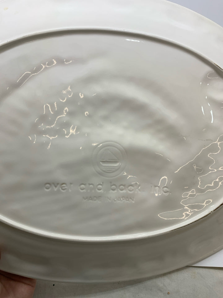 EMBOSSED TURKEY PLATTER - OVER & BACK.