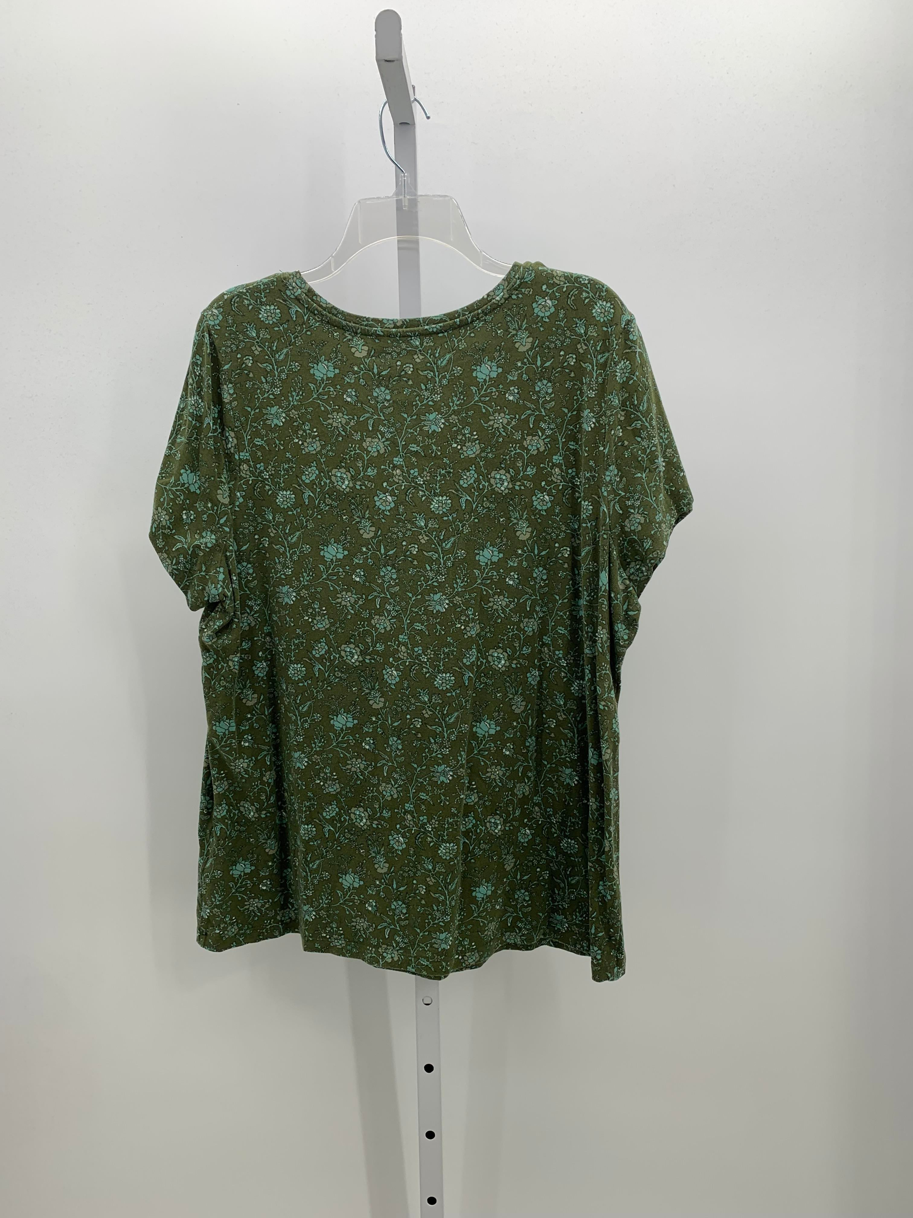 Isaac Mizrahi Size 1X Womens Short Sleeve Shirt