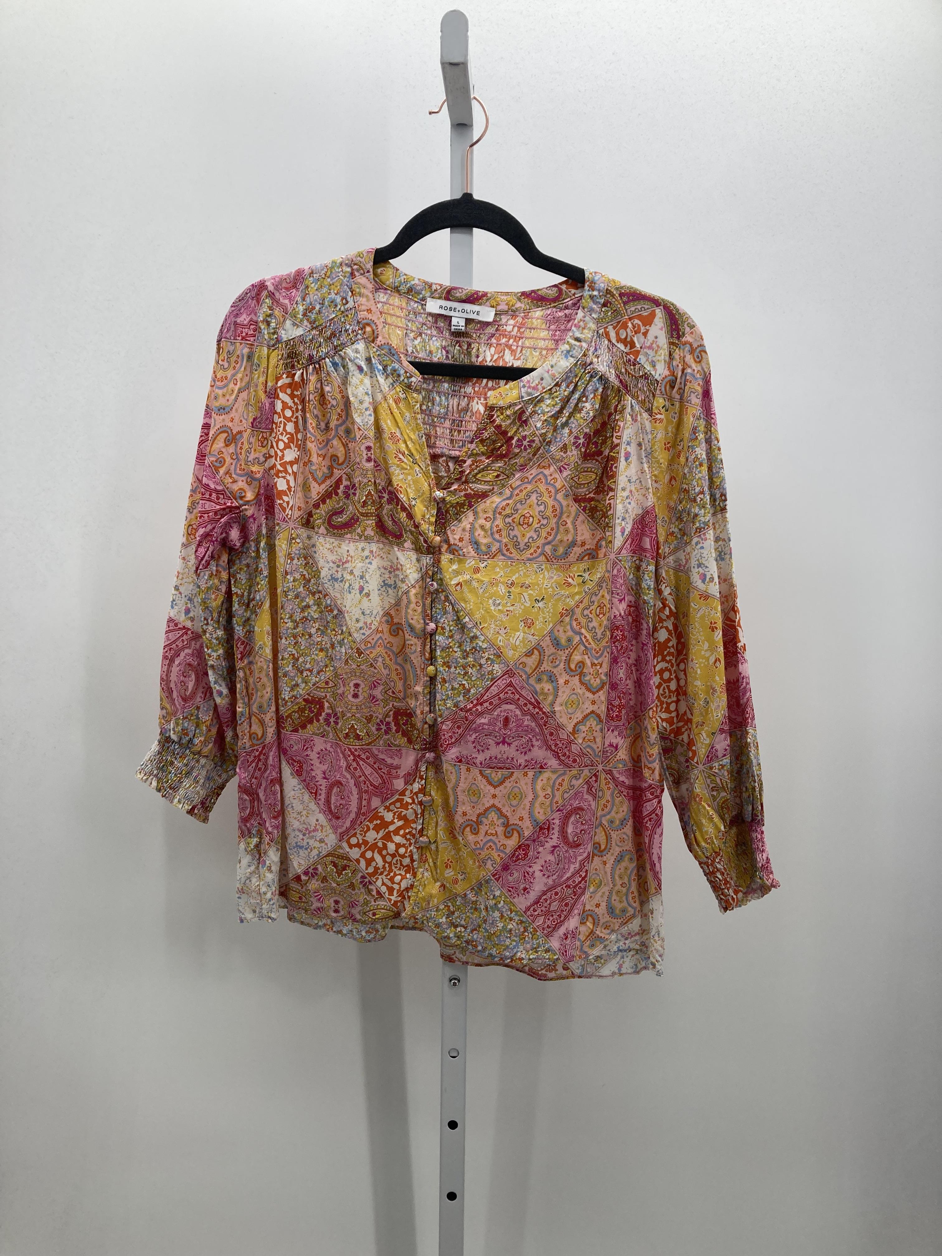 Rose & Olive Size Large Misses Long Sleeve Shirt