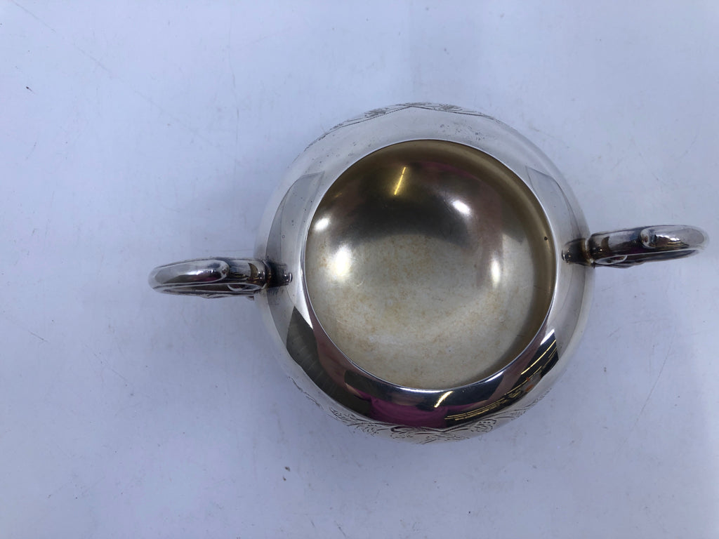 5PC VTG TEA SET- TEAPOT, COFFEE POT, TRAY, CREAM, SUGAR- WM MOUNT.