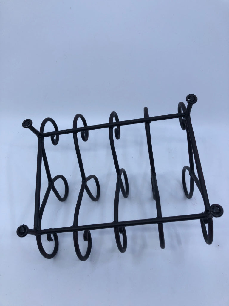 DISH RACK BLACK/BROWN METAL.