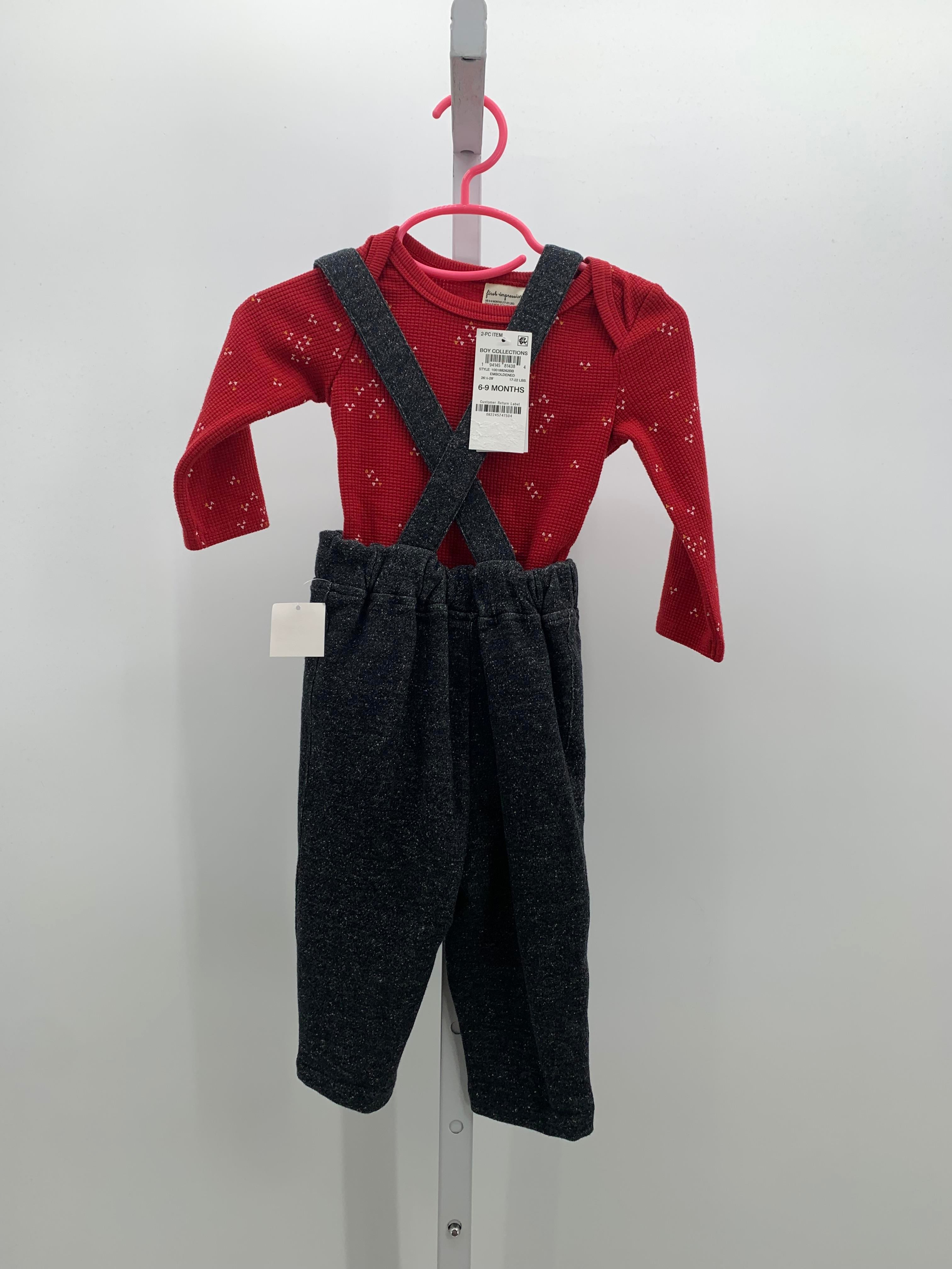 NEW TRIANGLES WAFFLE KNIT SHIRT KNIT PANTS WITH SUSPENDERS