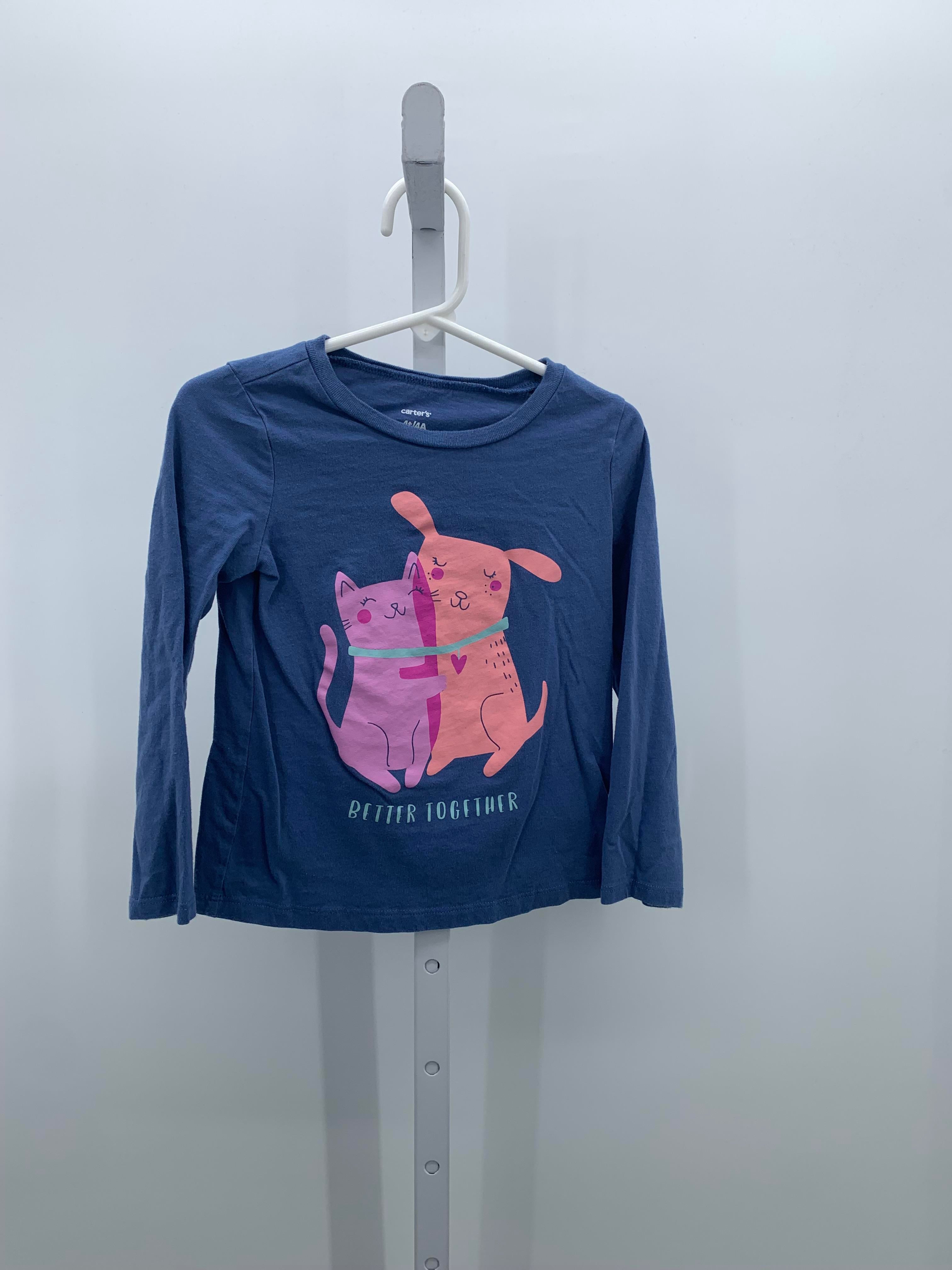Carters Size 4T Girls Long Sleeve Shirt