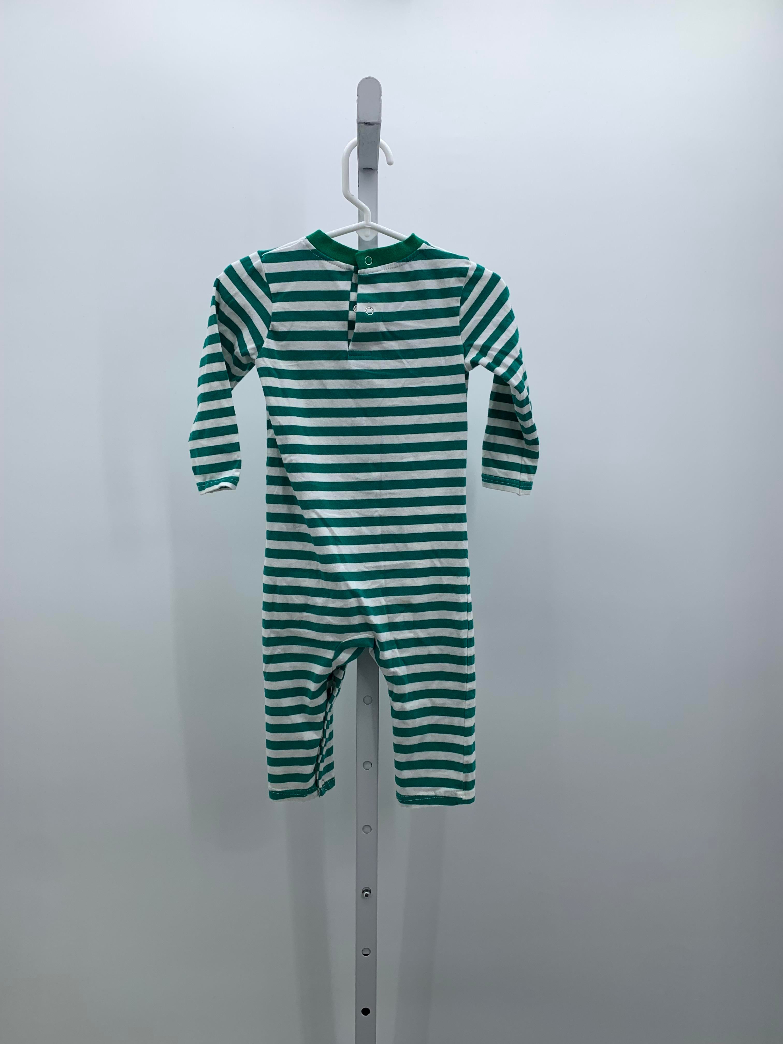 LONG SLV STRIPES ROMPER SANTA.