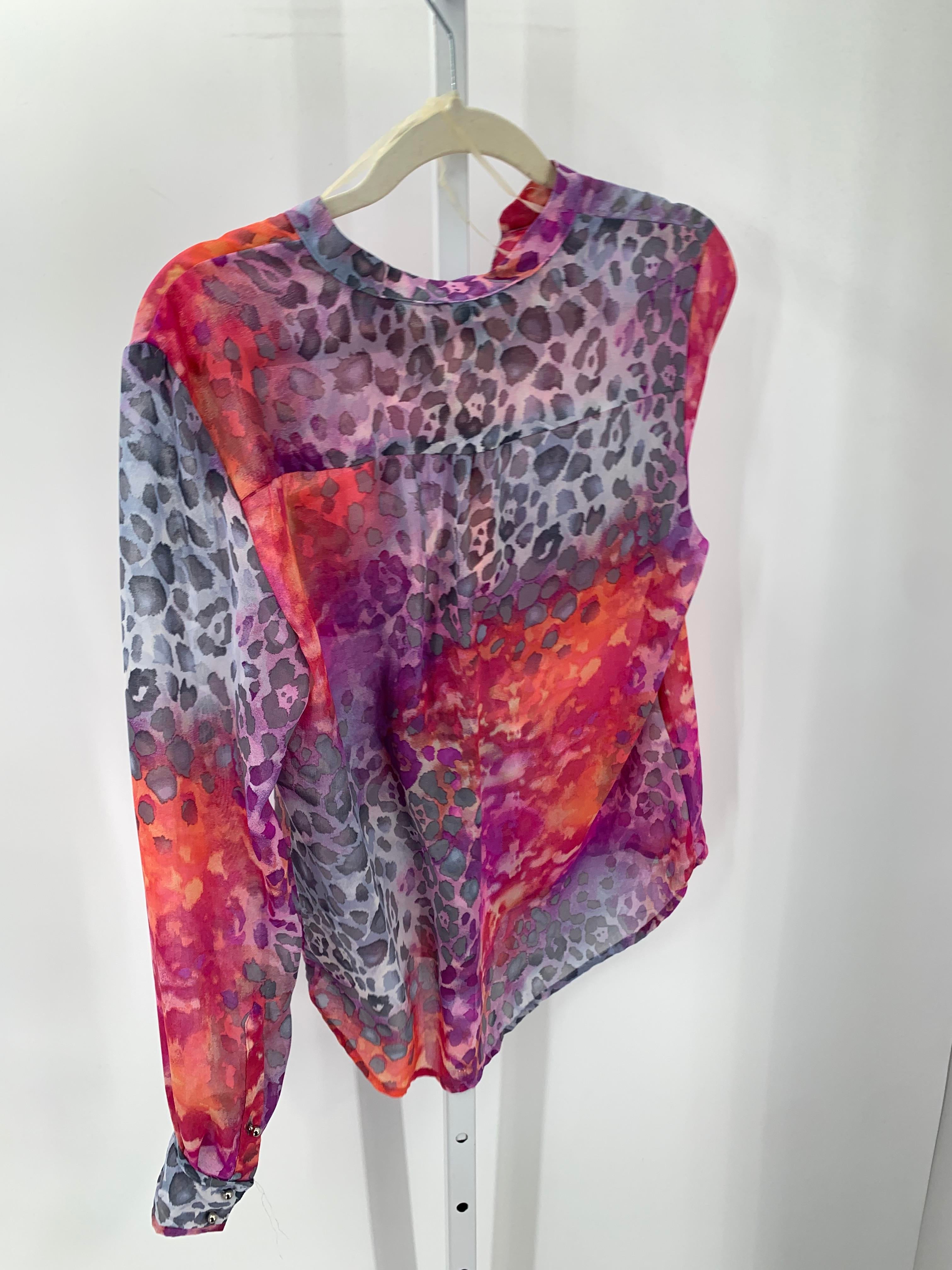 NY Collection Size Large Petite Petite Long Sleeve Shirt