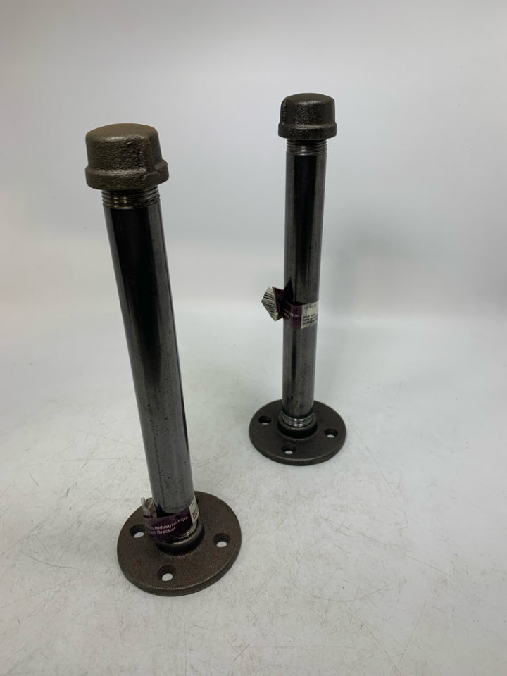 2 PC INDUSTRIAL PIPE SHELF BRACKETS.