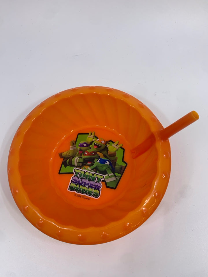 TEENAGE MUTANT NINJA TURTLES BOWL W/STRAW.