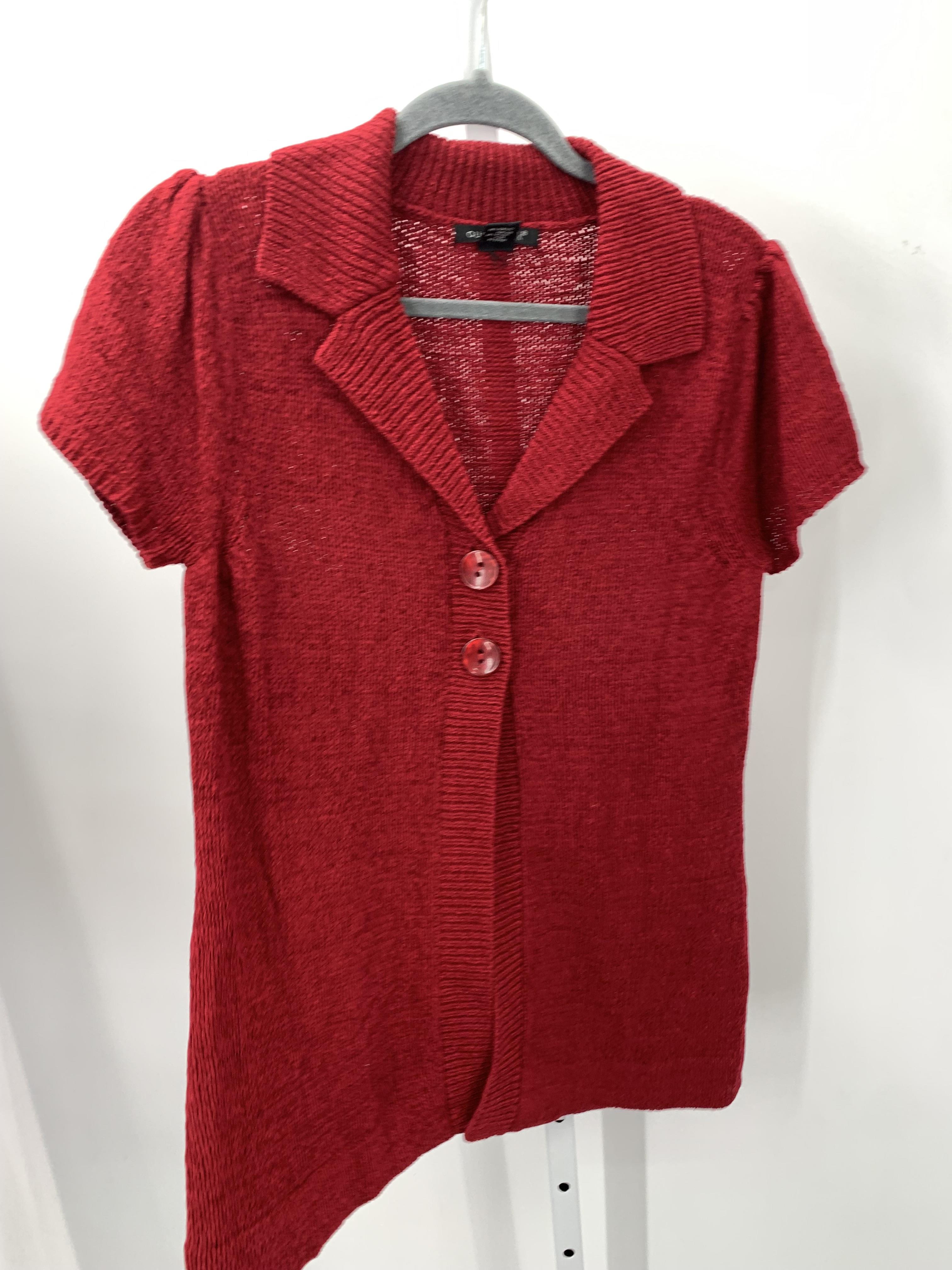 August Silk Size Large Misses Short Slv Sweater