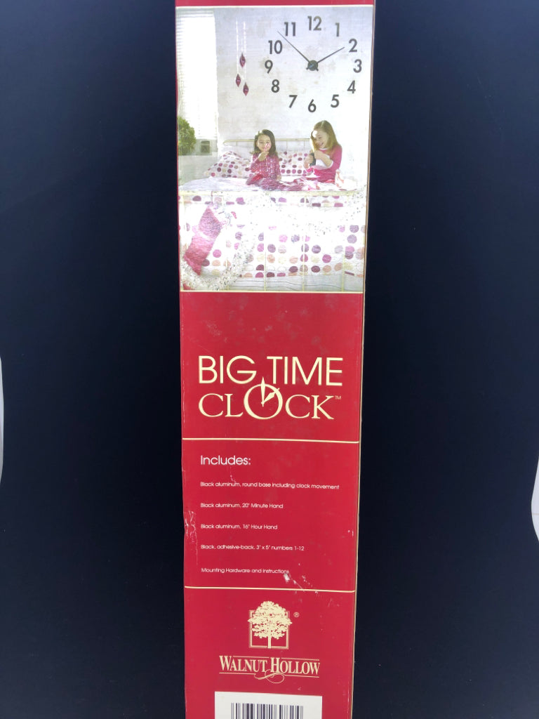 NIB BIG TIME CLOCK WALL DECOR.