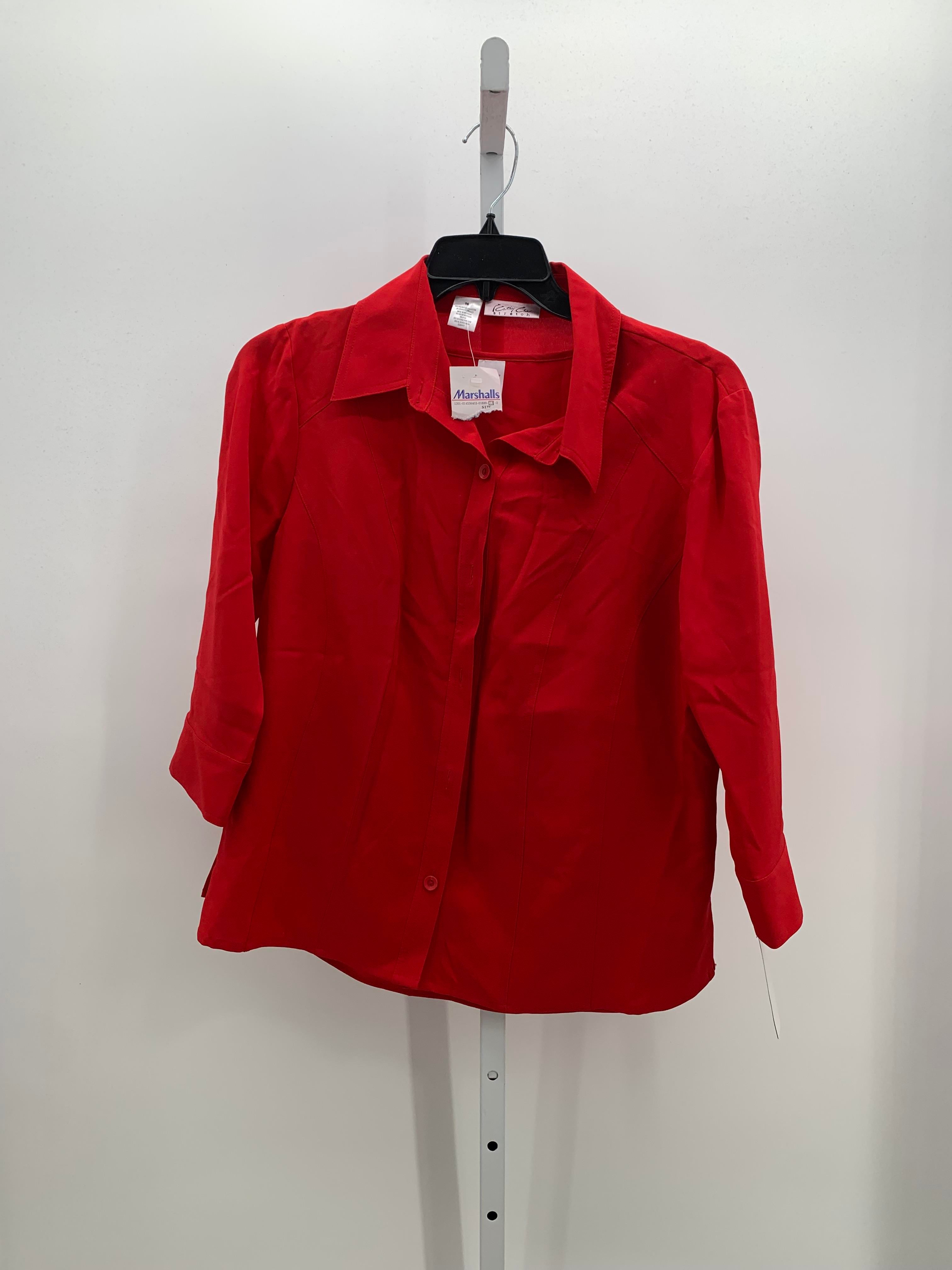 Kathy Che Size 16 Misses 3/4 Sleeve Shirt