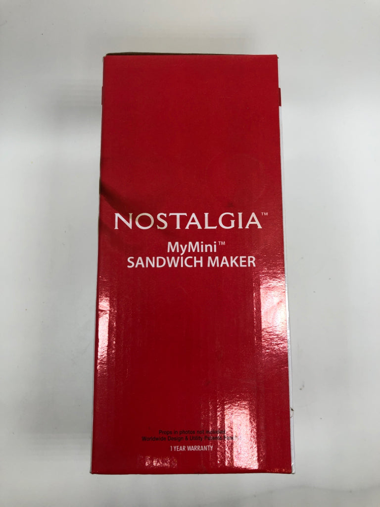 NIB MINI SANDWICH MAKER.