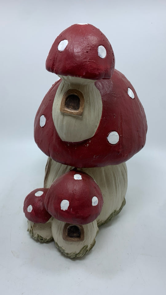 MUSHROOM HOUSE FIGURINE.