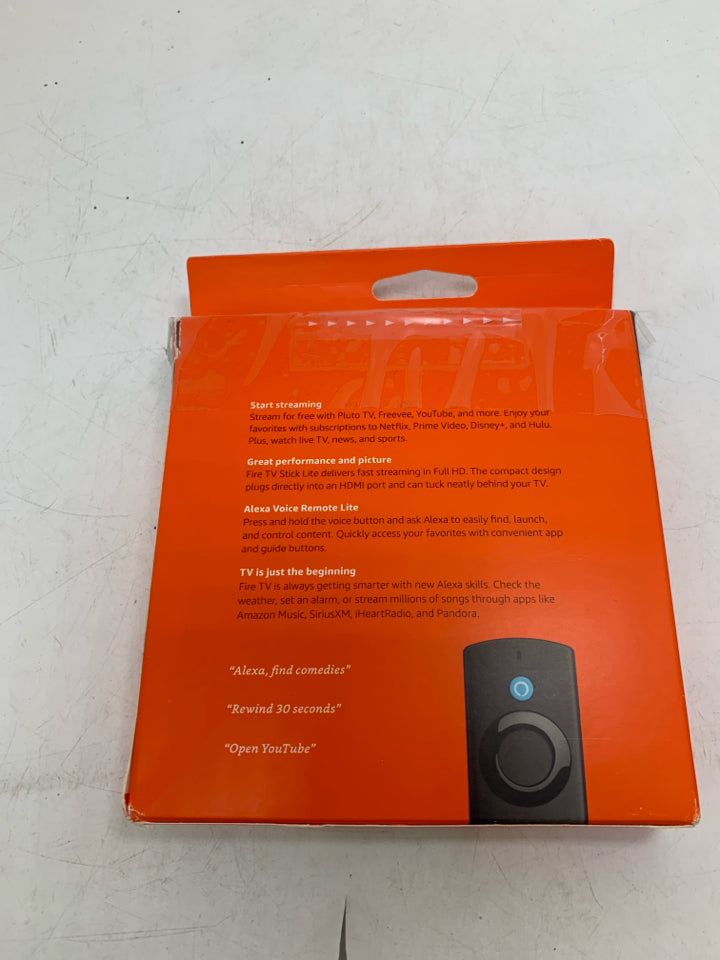 NIB AMAZON FIRETV STICK LITE HD TV REMOTE ALEXA VOICE CONTROL.