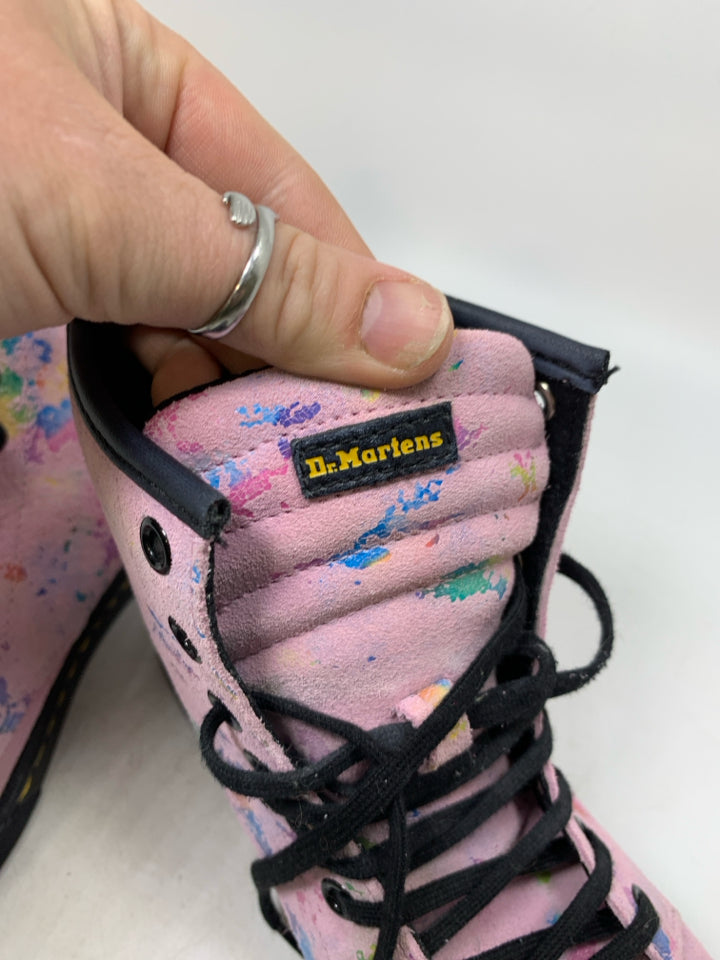 Dr Doc Martens Sheridan Confetti Combat Boots *Minor Wear Interior/Laces