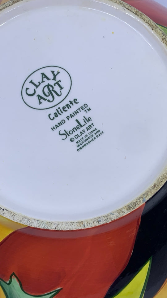 LARGE CHILI PEPPER SERVING BOWL.