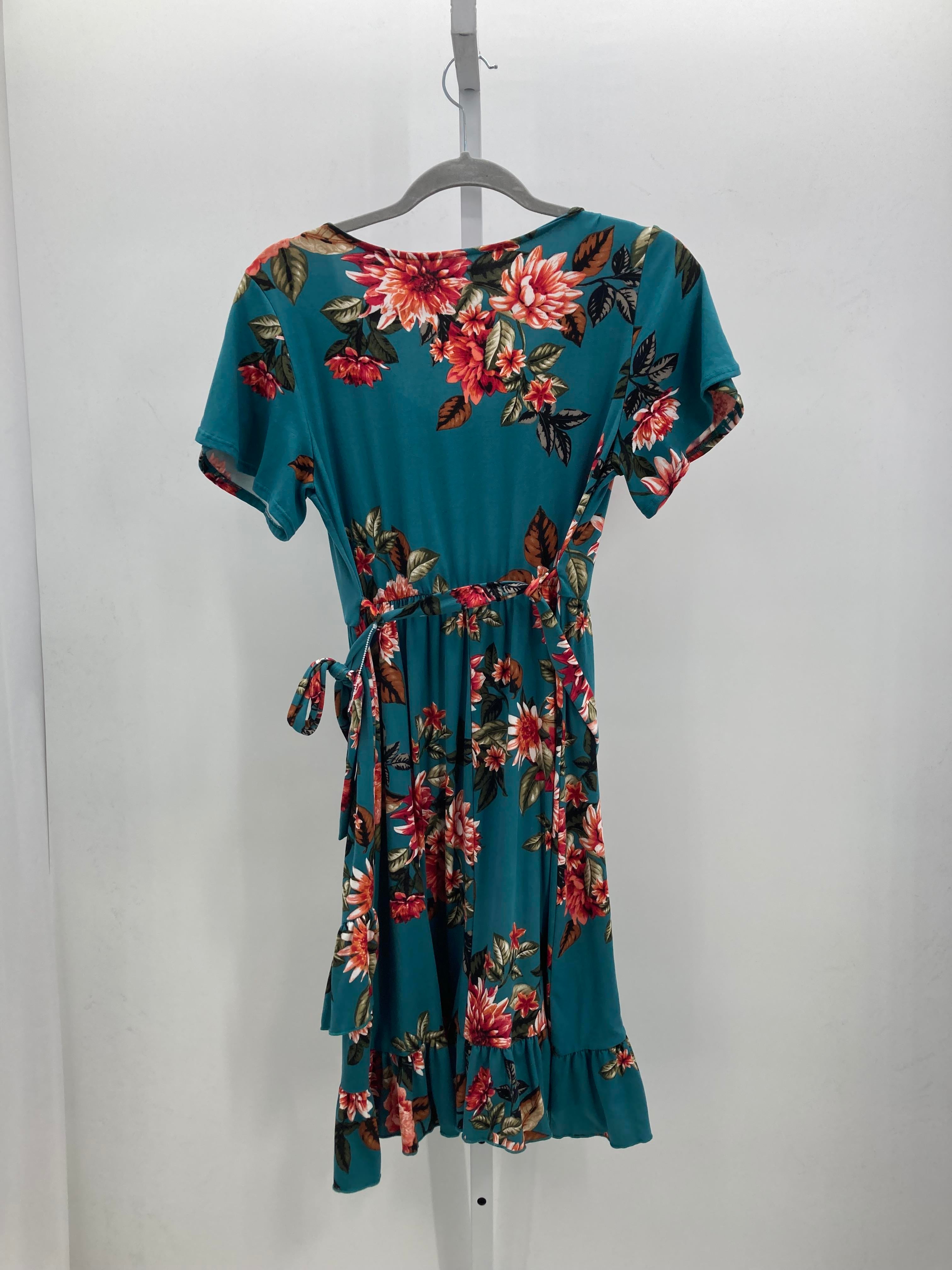 Mother Bee Green Size Medium Maternity Short Sleeve Dress