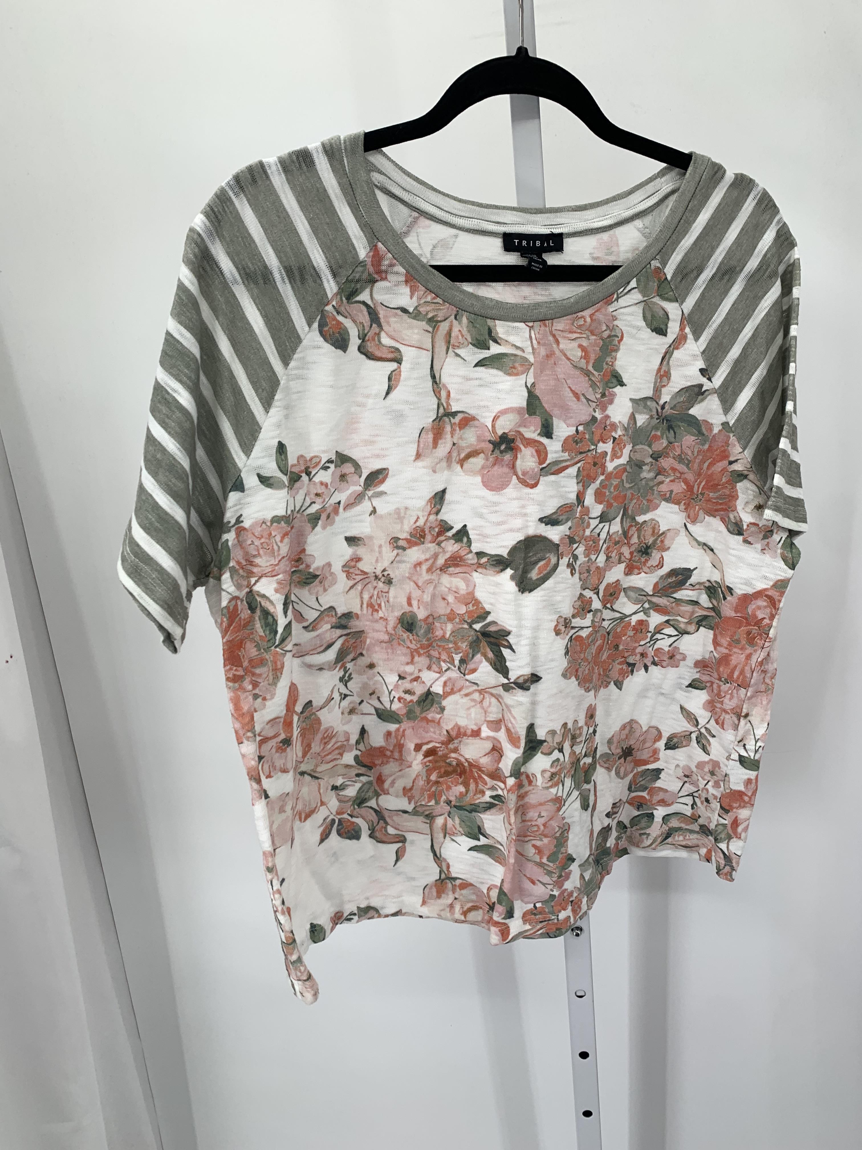 Tribal Size Extra Large Misses Short Sleeve Shirt