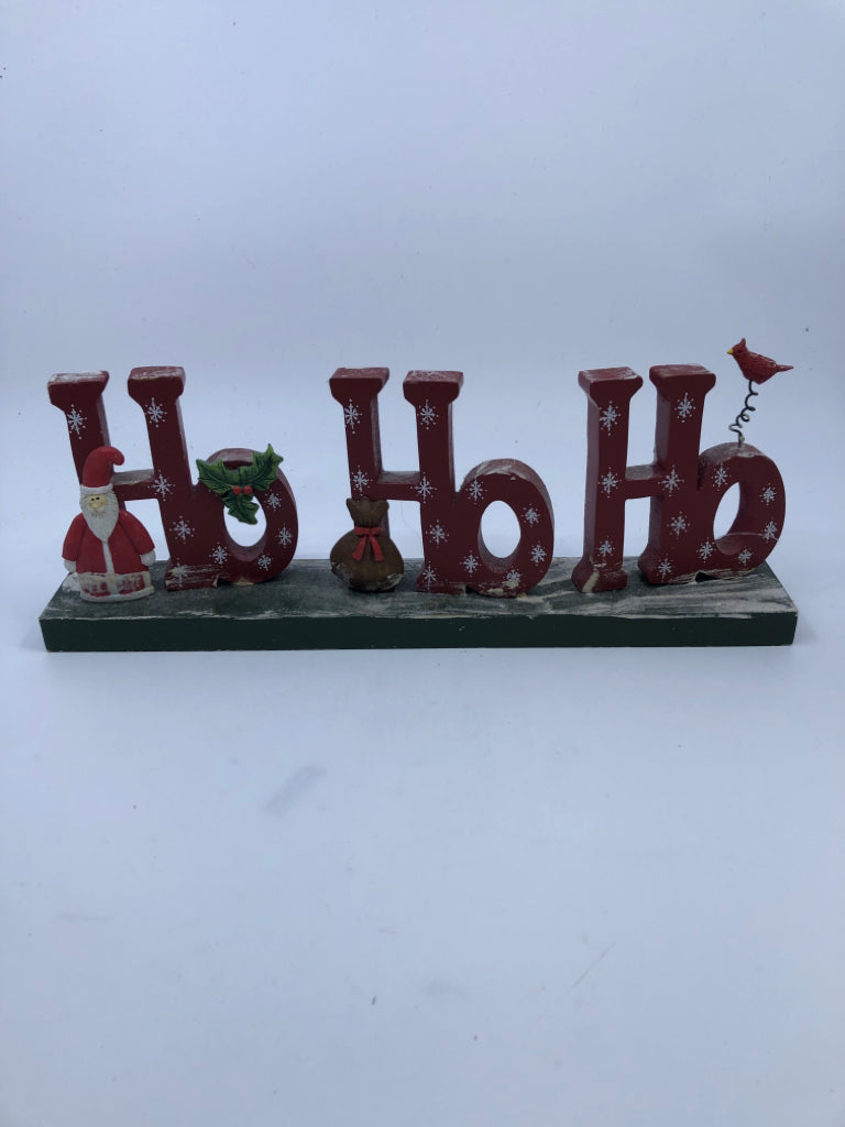 RED HO HO HO SIGN.