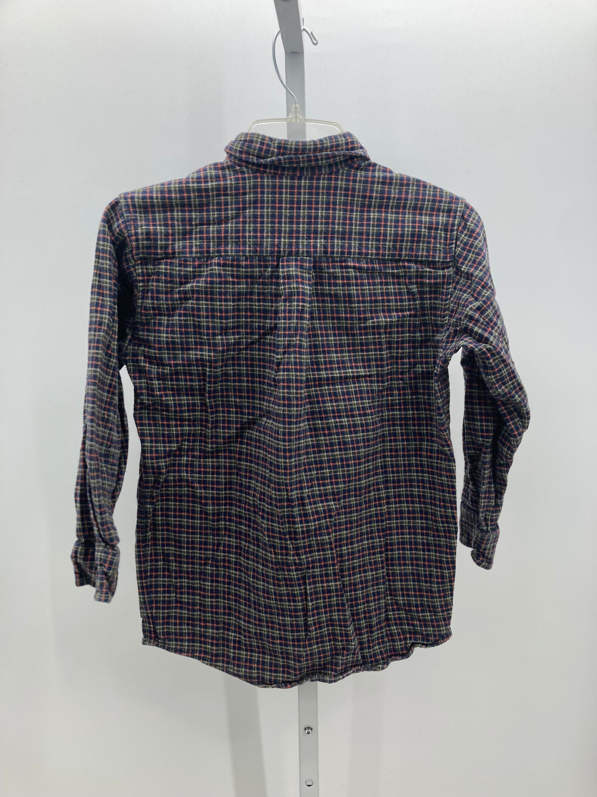 NAVY/ GREEN FLANNEL BUTTON DOWN