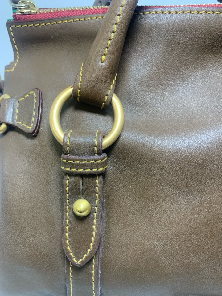 Dooney & Bourke Leather Elephant Florentine Satchel Bag