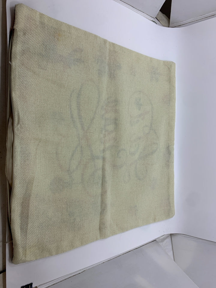 LET IT SNOW REINDEER/SNOWFLAKES PILLOW SHAM.