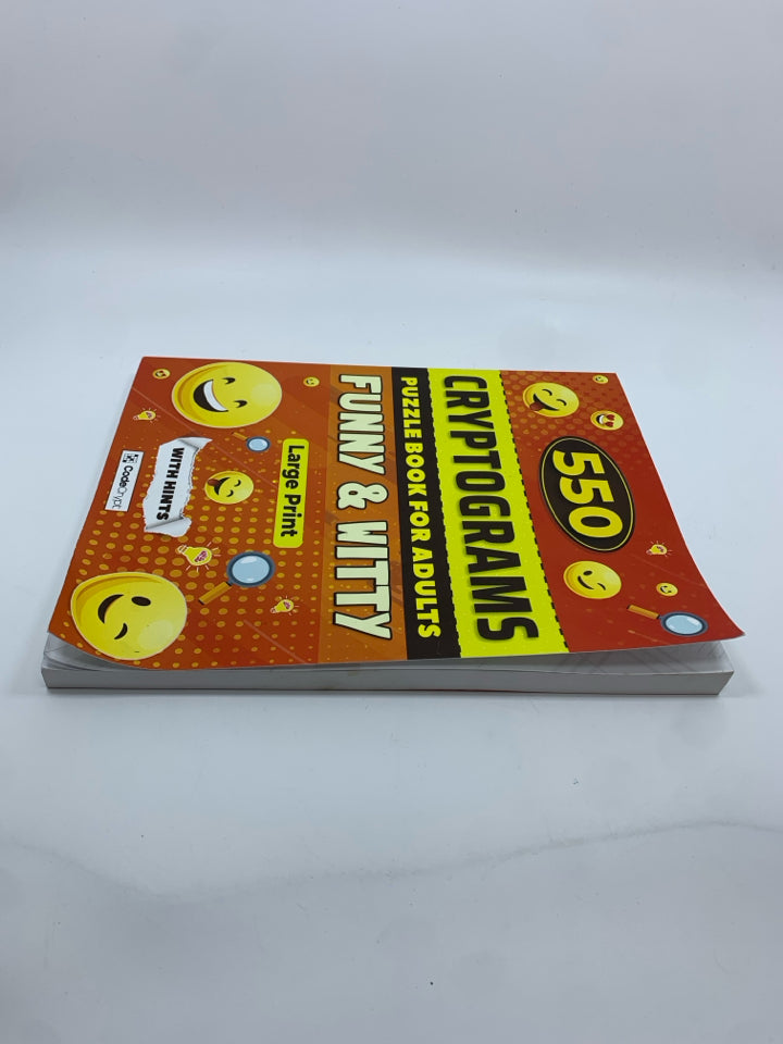 CRYPTOGRAMS PUZZLE BOOK.