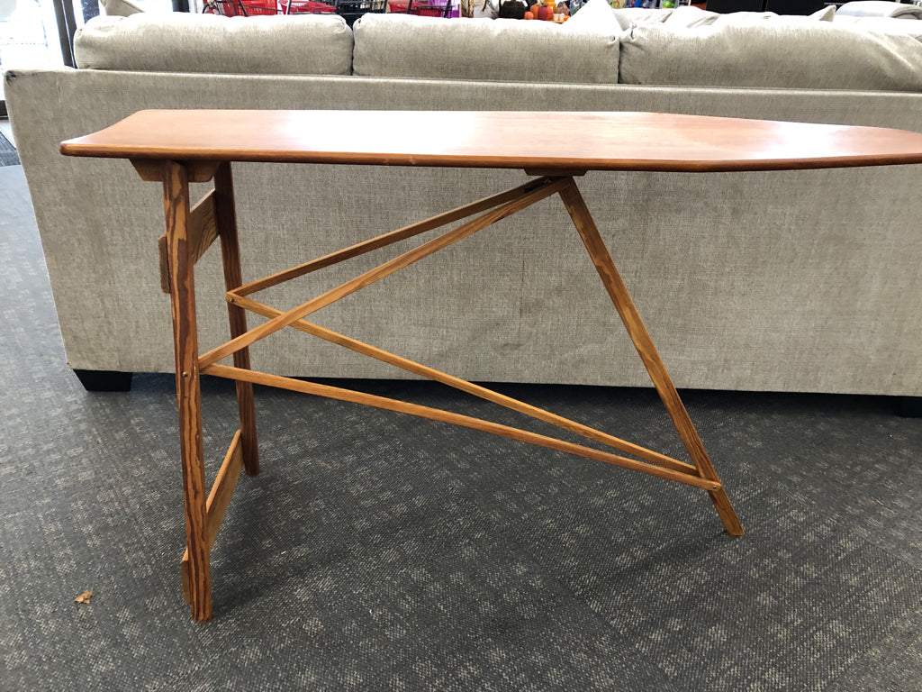 AMISH MADE WOODEN IRON BOARD.