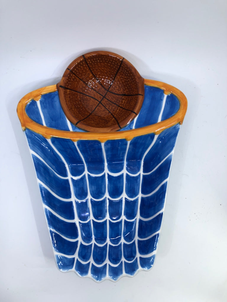 CERAMIC BASKETBALL CHIP N DIP.