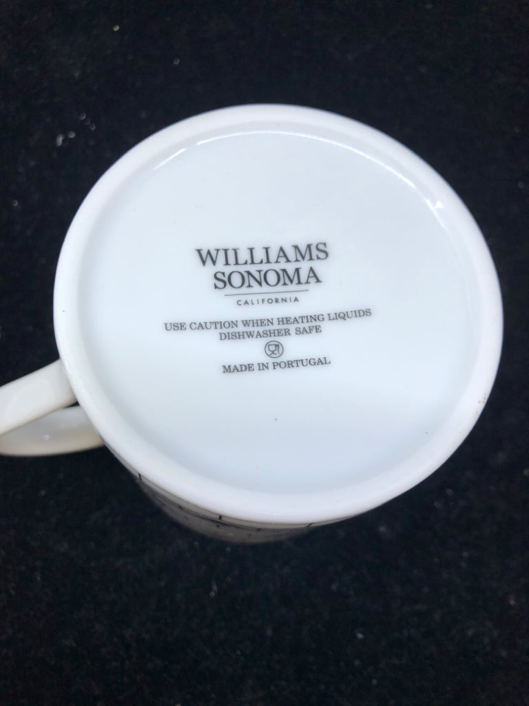 HONEY COMB DESIGN W/ BEES WILLIAM SONOMA MUG.