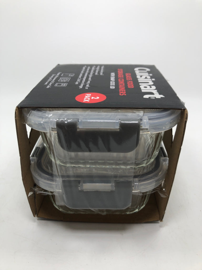 NIP 2 CUISINART GLASS FOOD CONTAINERS.