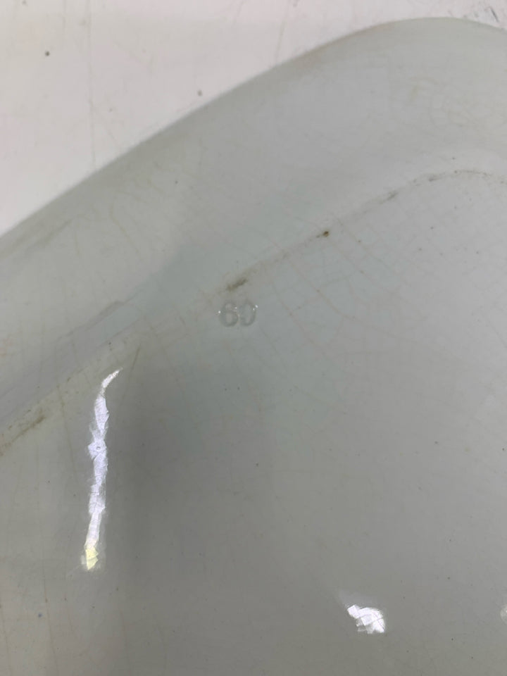 VTG SPRING BROWN FLOWERS RECTANGLE PLATTER.