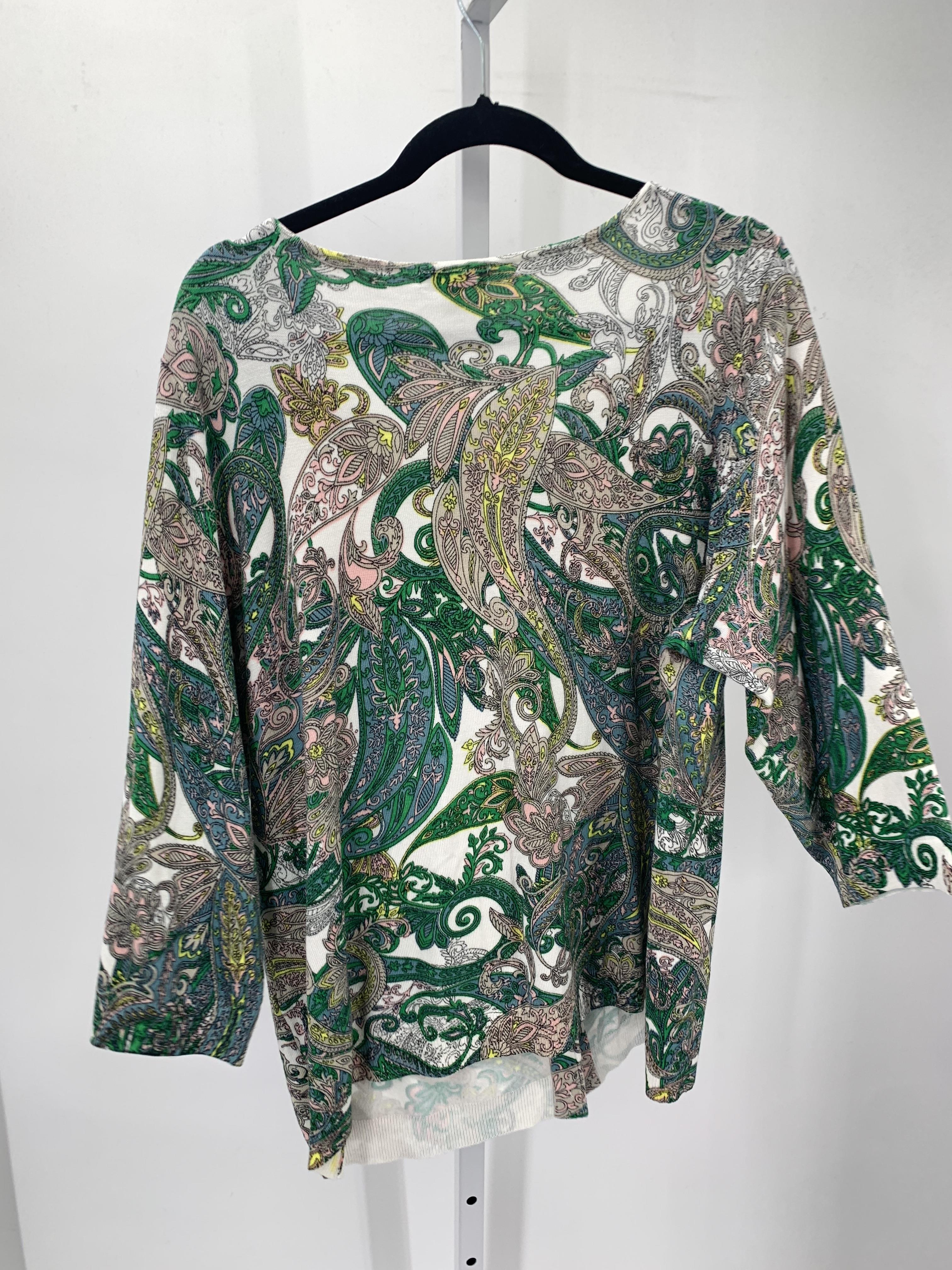 Roz & Ali Size 2X Womens 3/4 Sleeve Sweater