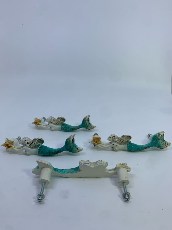 4PC MERMAID DRAWER PULLS.
