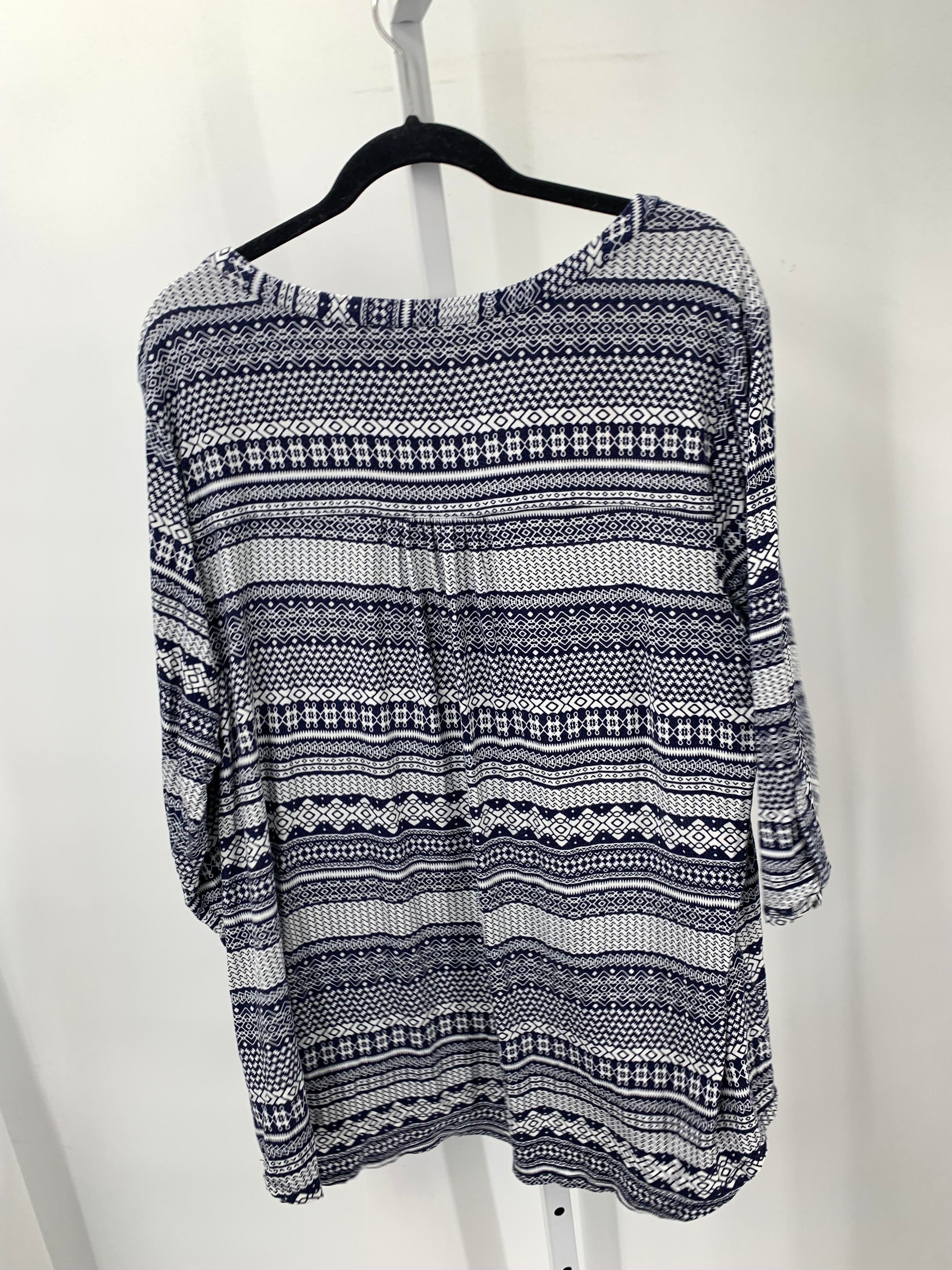 Size 2X Womens 3/4 Sleeve Shirt