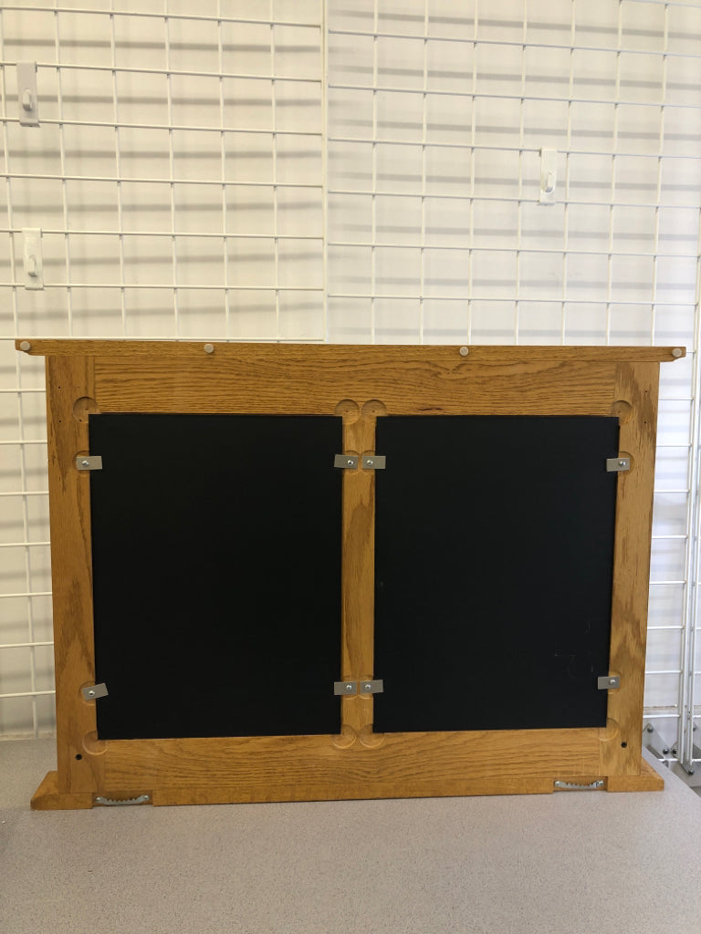 WALL MIRROR W/TWO COAT HOOKS.