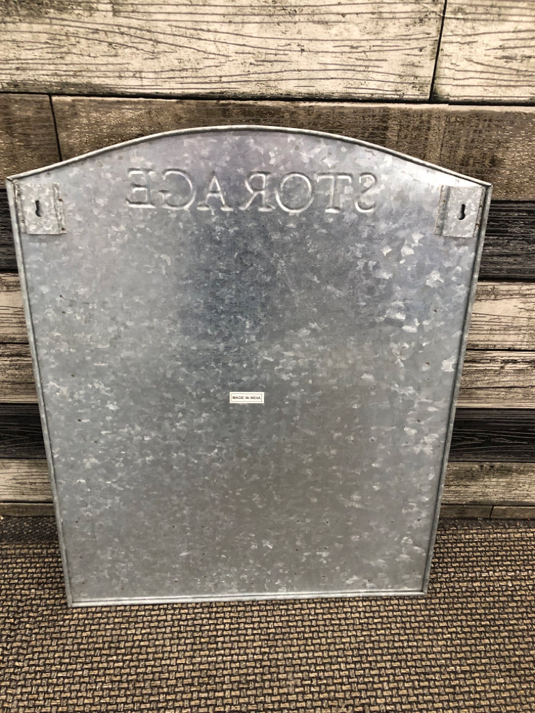 GALVANIZED MAIL STORAGE WALL HANGING.