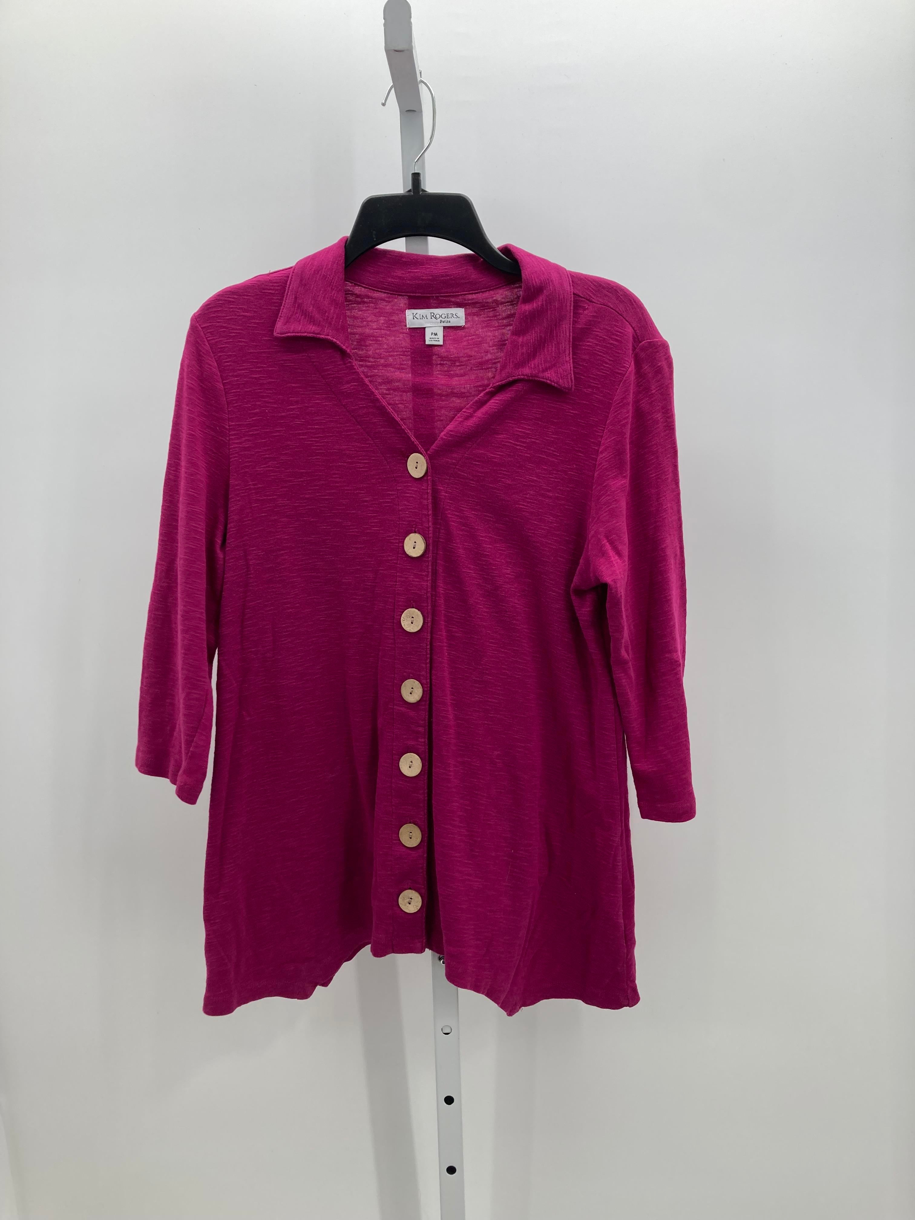 Kim Rogers Size Medium Petite Petite 3/4 Sleeve Shirt