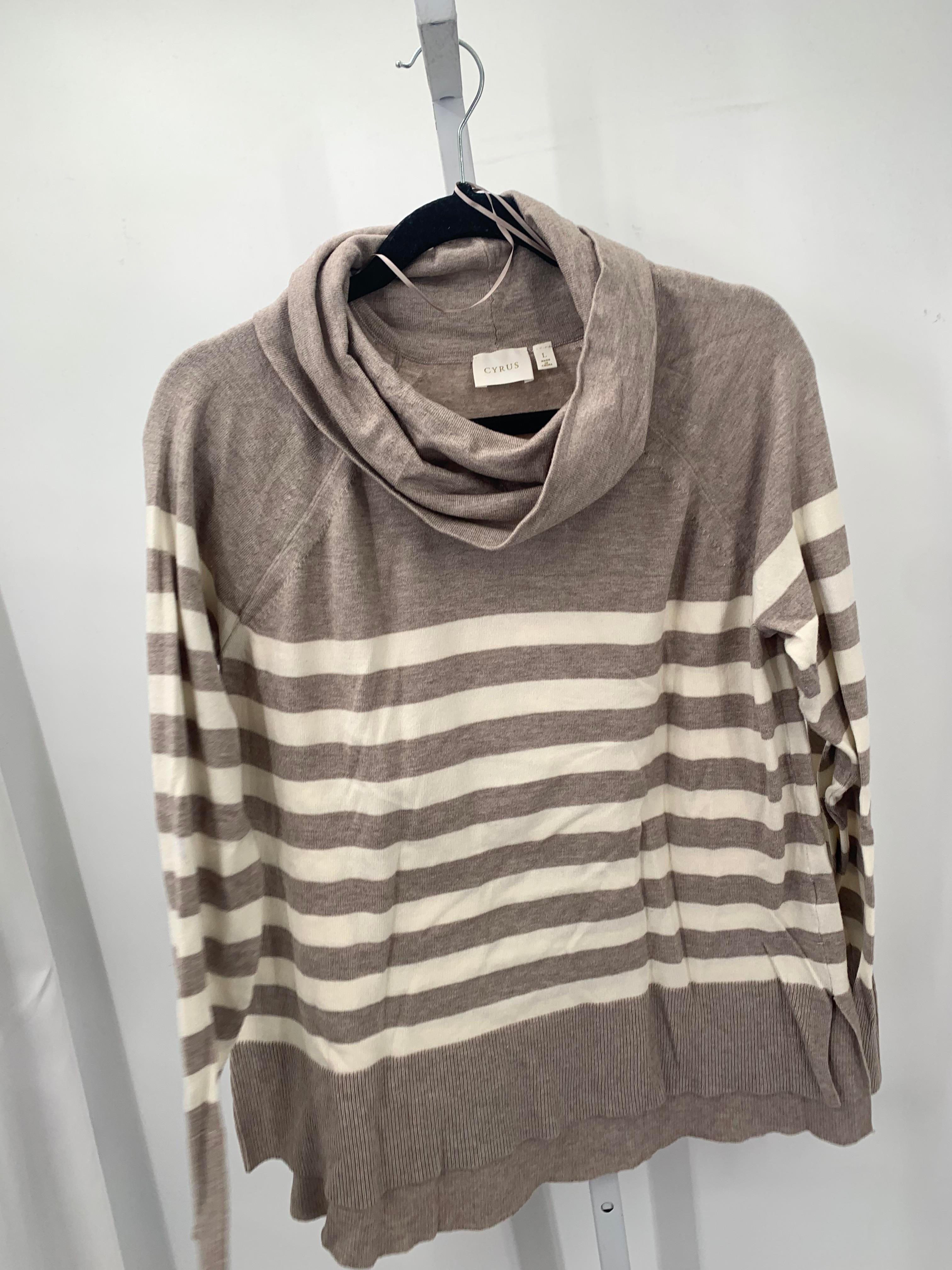 cyrus Size Large Misses Long Slv Sweater