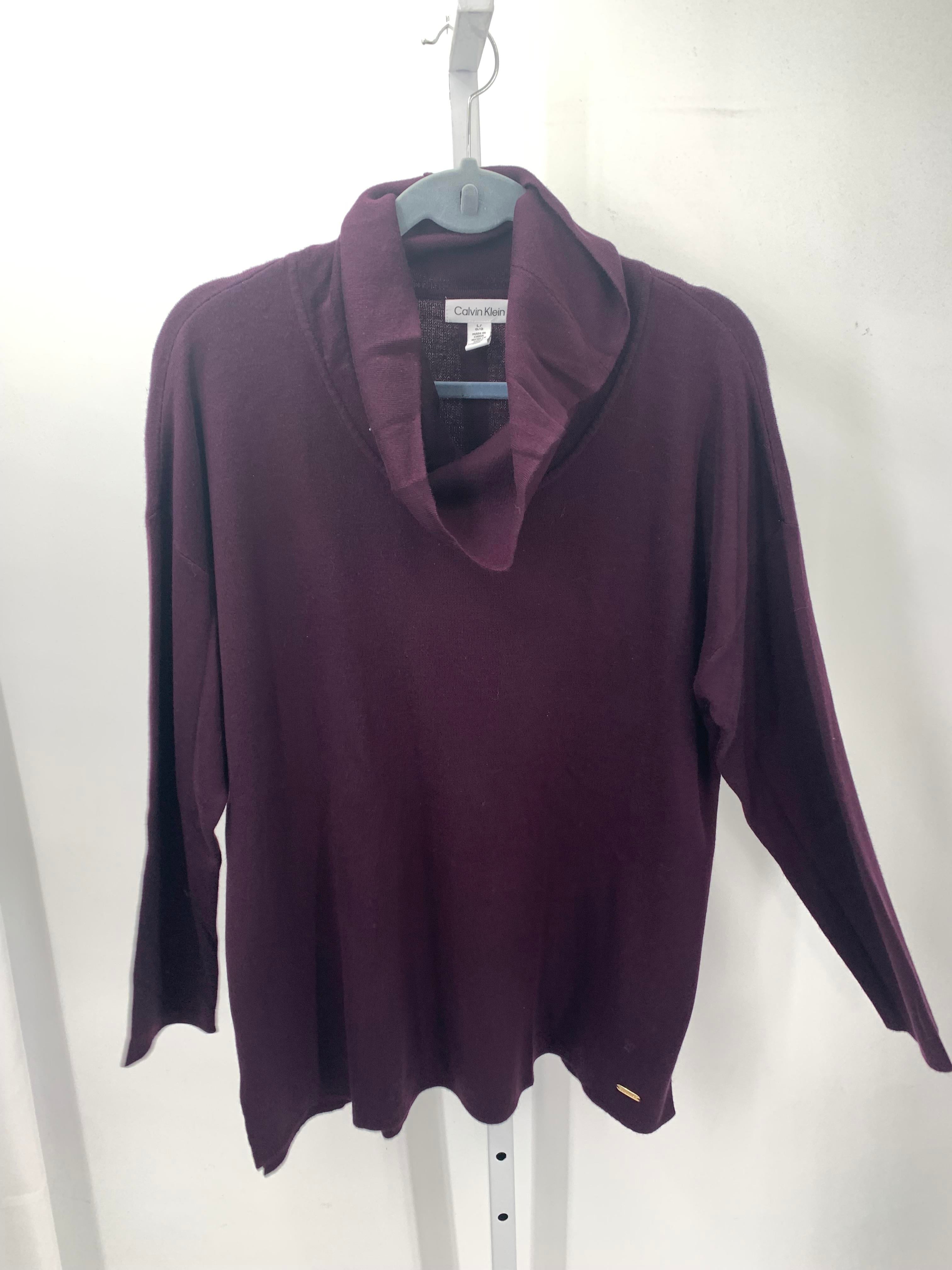Calvin Klein Size Large Misses Long Slv Sweater